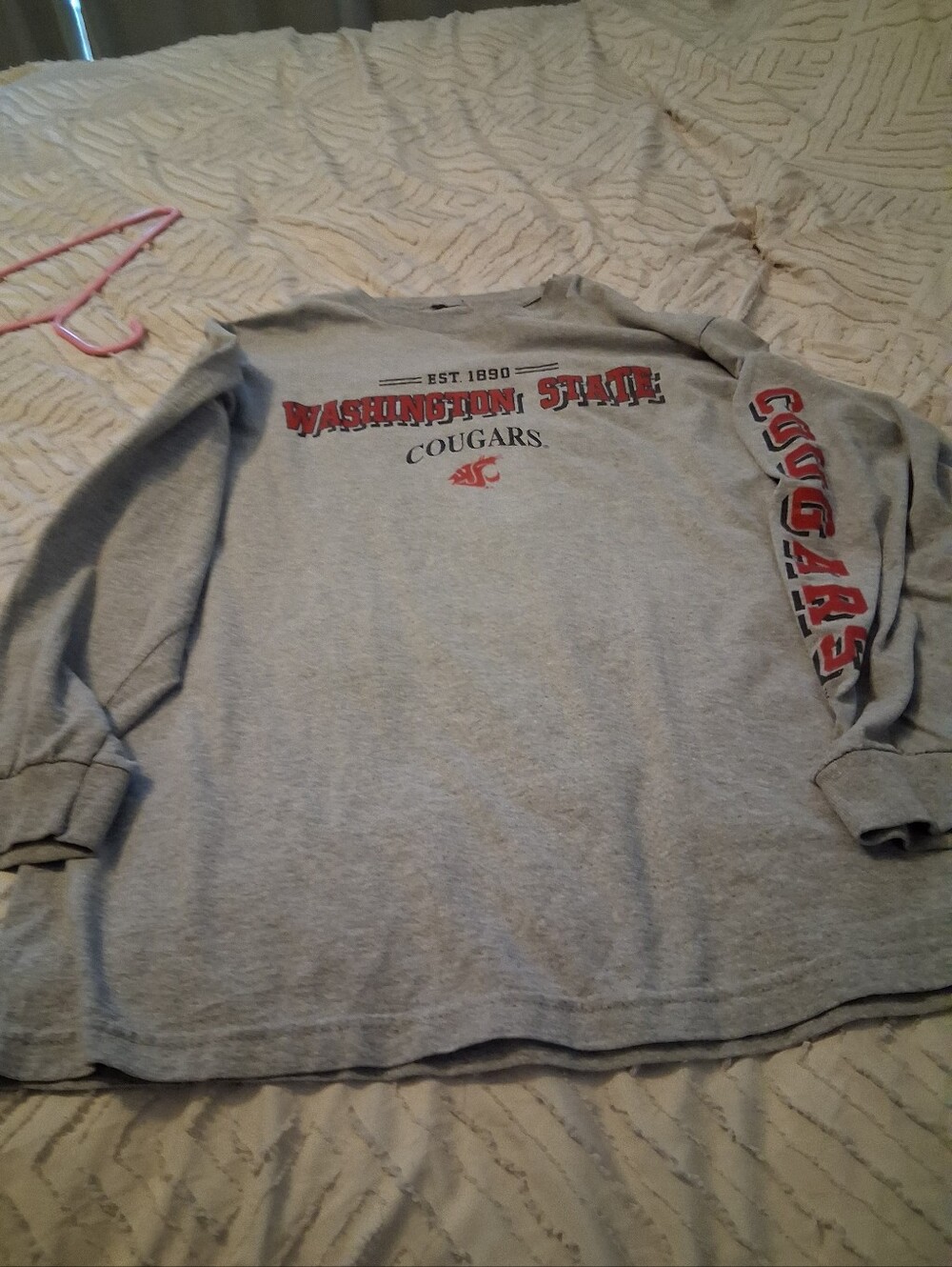 Washington State Cougars Grey Long Sleeve Tee